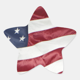 Amerikanische Flagge, Star Spangled Banner rot-bla Stern-Aufkleber