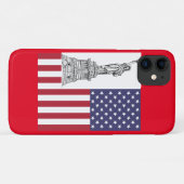 Amerikanische Flagge, Staute der Freiheit Case-Mate iPhone Hülle (Rückseite (Horizontal))