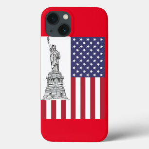 Amerikanische Flagge, Staute der Freiheit Case-Mate iPhone Hülle