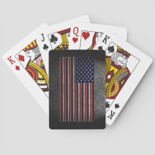 Amerikanische Flagge Stein Textur Spielkarten