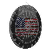 Amerikanische Flagge Steinstruktur Dartscheibe (Vorderseite Links)