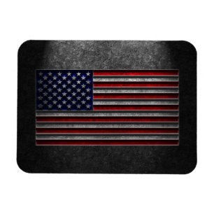 Amerikanische Flagge Steinstruktur Magnet