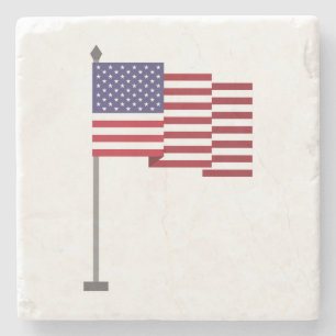 Amerikanische Flagge Steinuntersetzer