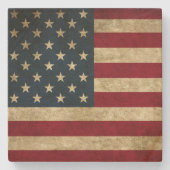 Amerikanische Flagge Steinuntersetzer (Vorderseite)