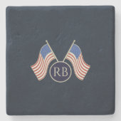 Amerikanische Flagge Steinuntersetzer (Vorderseite)