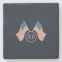 Amerikanische Flagge Steinuntersetzer