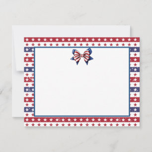 Amerikanische Flagge Sterne Rand 4. Juli Mitteilungskarte