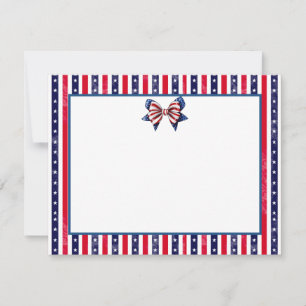 Amerikanische Flagge Sterne Rand 4. Juli Mitteilungskarte