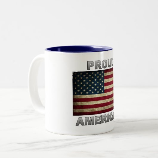 Amerikanische Flagge - stolz auf Amerika - Tasse (Vorderseite Links)