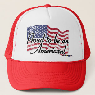 Amerikanische Flagge - stolz, ein Amerikaner zu Truckerkappe