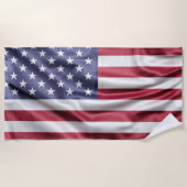 Amerikanische Flagge Strandtuch (Vorderseite)