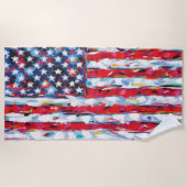 Amerikanische Flagge Strandtuch (Vorderseite)