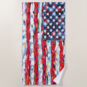 Amerikanische Flagge Strandtuch (Vorderseite)