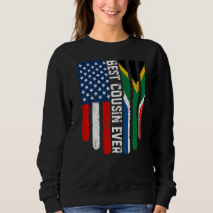 Amerikanische Flagge Südafrika Bester Cousin je F Sweatshirt