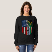 Amerikanische Flagge Südafrika Flag Beste Mutter j Sweatshirt (Vorne ganz)
