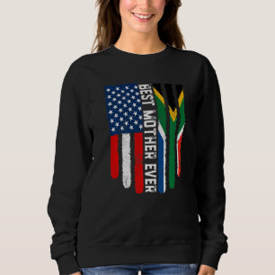 Amerikanische Flagge Südafrika Flag Beste Mutter j Sweatshirt