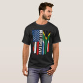 Amerikanische Flagge Südafrika Flag Beste Pop je F T-Shirt (Vorne ganz)