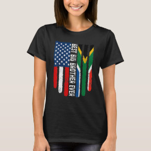 Amerikanische Flagge Südafrika Flagge Bester Groß T-Shirt