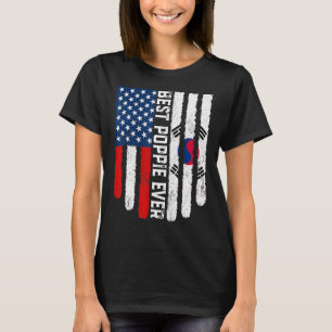 Amerikanische Flagge Südkorea Flag Beste Poppie je T-Shirt