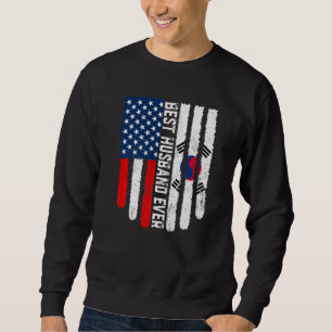 Amerikanische Flagge Südkorea Flagge Bestes Halbba Sweatshirt