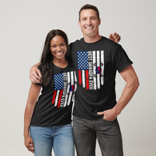 Amerikanische Flagge Südkoreas beste Opa je F T-Shirt (Unisex)