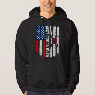 Amerikanische Flagge Südkoreas beste Poppa-Fahne j Hoodie
