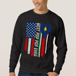 Amerikanische Flagge Südsudan Flag Bester Pop Pop  Sweatshirt