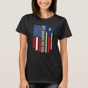 Amerikanische Flagge Südsudan Flagge Bester Großva T-Shirt