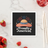 Amerikanische Flagge Sunhat - stolz amerikanisch Serviette (Beispiel)