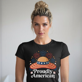 Amerikanische Flagge Sunhat - stolz amerikanisch T-Shirt