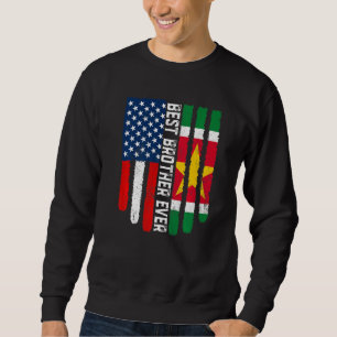 Amerikanische Flagge & Suriname-Flagge Bester Brud Sweatshirt