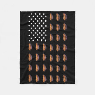 Amerikanische Flagge Süßkartoffel USA Patriotismus Fleecedecke