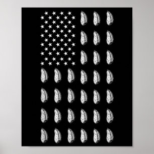Amerikanische Flagge Süßkartoffel Usa Patriotismus Poster