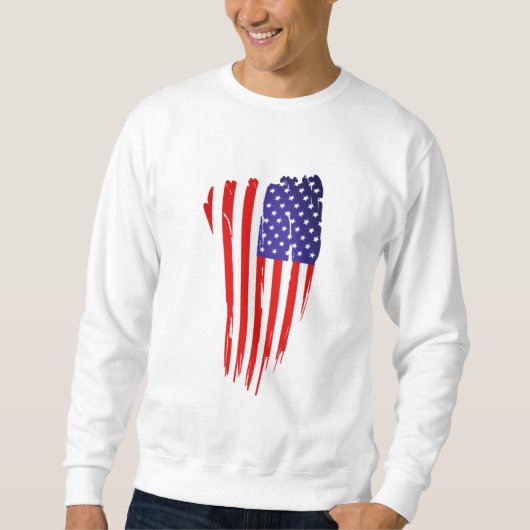 Amerikanische Flagge Sweatshirt (Vorderseite)