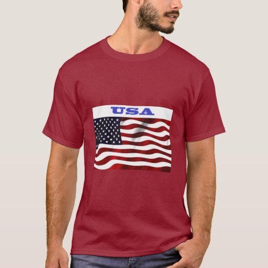 Amerikanische Flagge T-Shirt (Vorderseite)