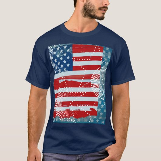 Amerikanische Flagge T-Shirt (Vorderseite)