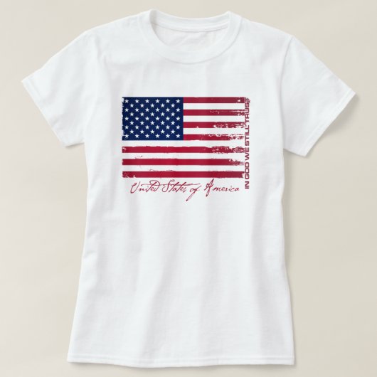 Amerikanische Flagge T-Shirt (Design vorne)