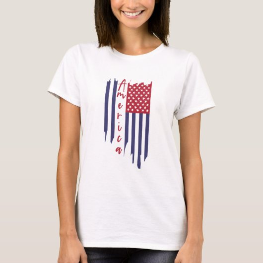 Amerikanische Flagge T-Shirt (Vorderseite)