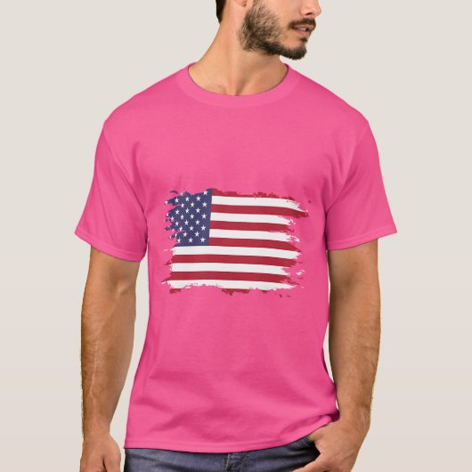 Amerikanische Flagge T-Shirt (Vorderseite)