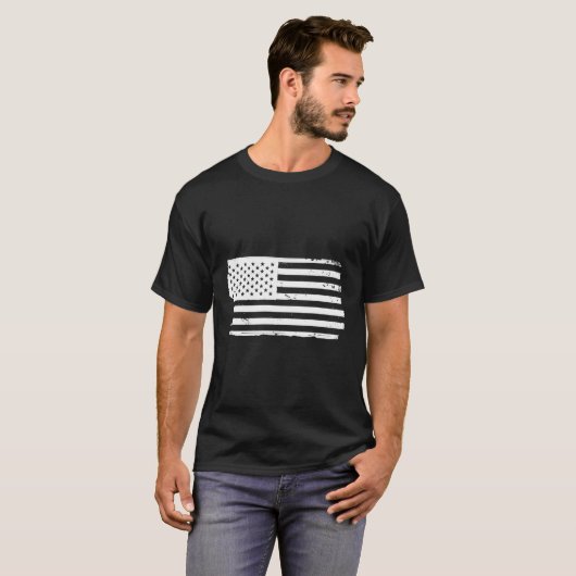 Amerikanische Flagge T-Shirt (Vorne ganz)