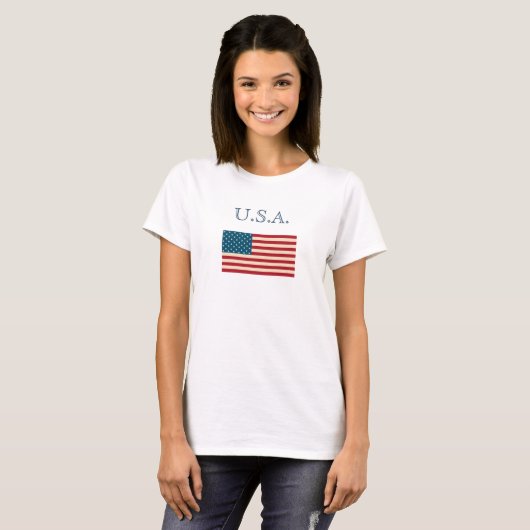 Amerikanische Flagge T - Shirt (Vorne ganz)