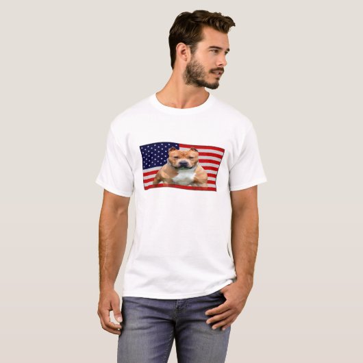 amerikanische Flagge T-Shirt (Vorne ganz)