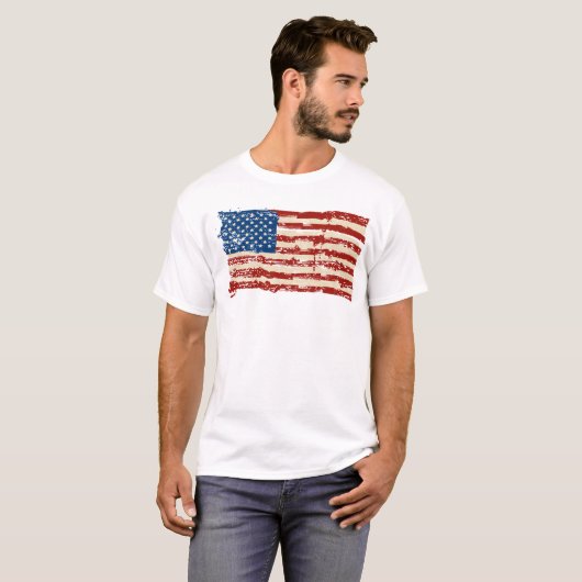 Amerikanische Flagge T-Shirt (Vorne ganz)