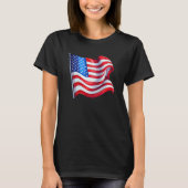 Amerikanische Flagge - T - Shirt der Frauen (Vorderseite)