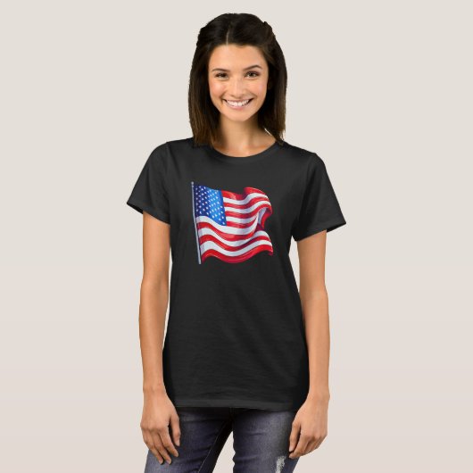 Amerikanische Flagge - T - Shirt der Frauen (Vorne ganz)