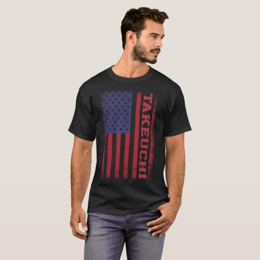 Amerikanische Flagge TAKEUCHI T-Shirt (Vorne ganz)