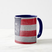 Amerikanische Flagge Tasse (VorderseiteRechts)