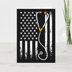 Amerikanische Flagge Texas 4. Juli Vintage-Geschen Karte