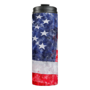 Amerikanische Flagge Thermosbecher