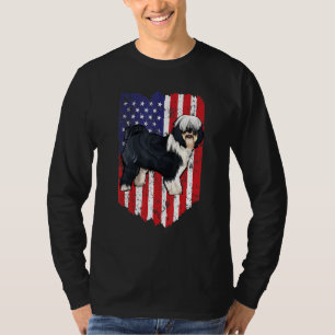Amerikanische Flagge Tibetischer Terrier 4. Juli U T-Shirt